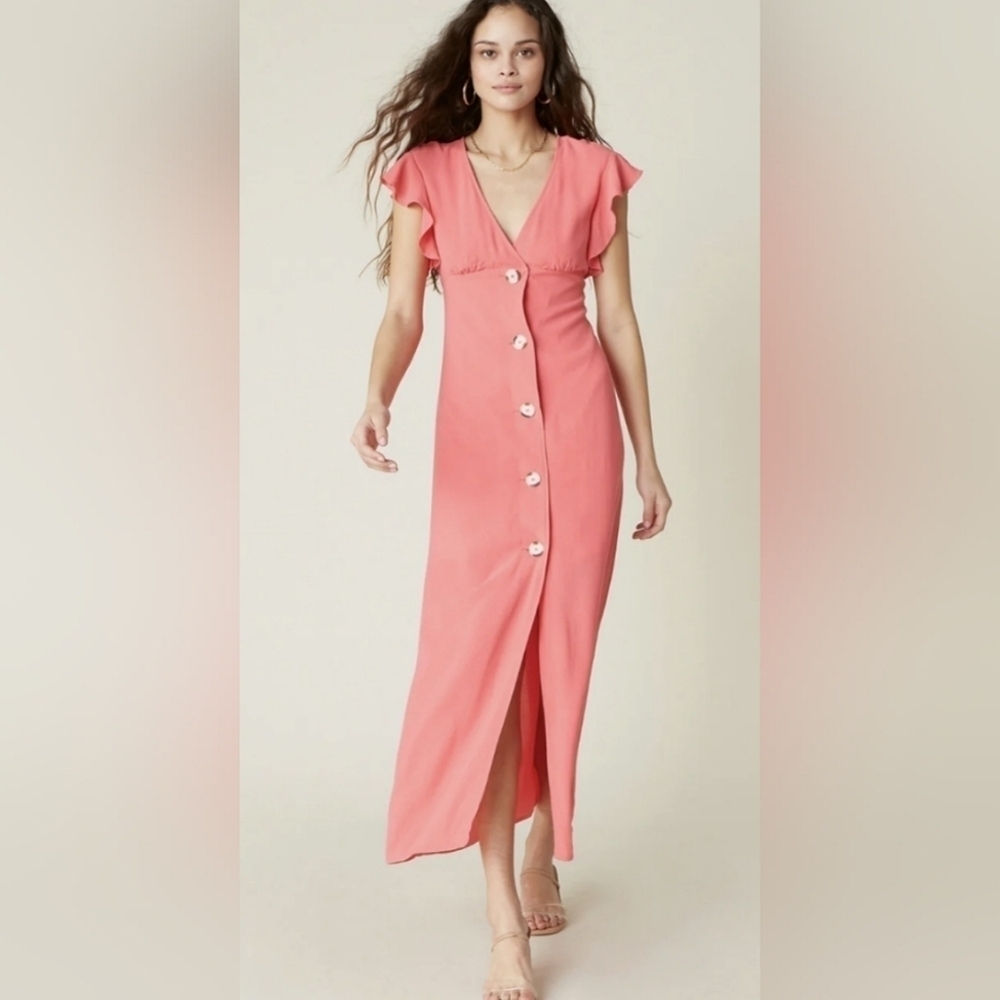 BB Dakota That's Amore Button Maxi Dress Size 6